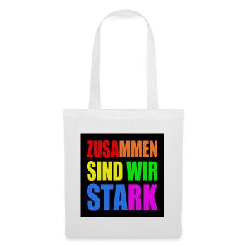 zusammen sind wir stark - Stoffbeutel - Weiß - Vorne