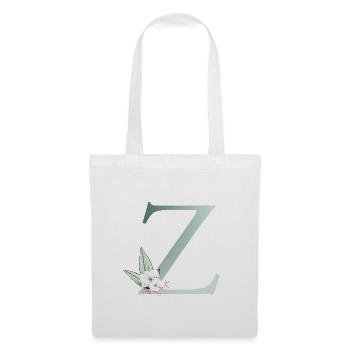 Z Monogram, Floral, Personalizable - Tote Bag - white - Front