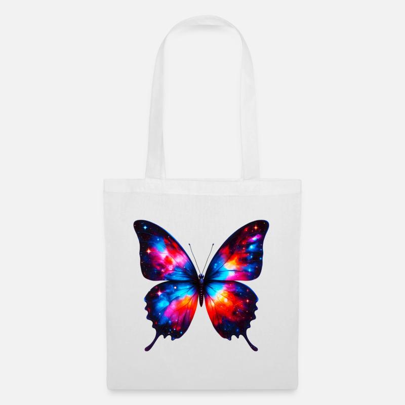 Schmetterling - Stoffbeutel - Weiß