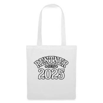 Rentner seit 2025 Spruch Oma Opa Geschenk - Stoffbeutel - Weiß - Vorne