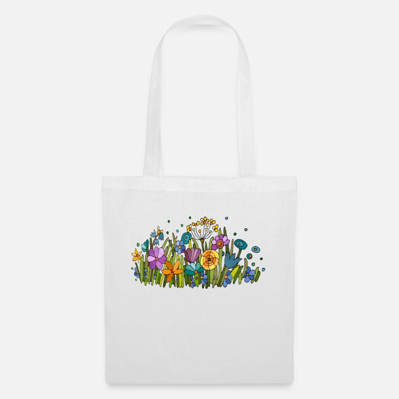 Fleur - Sac en tissu - blanc