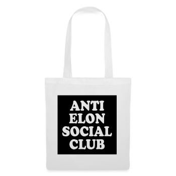 anti elon social club - Stoffbeutel - Weiß - Vorne