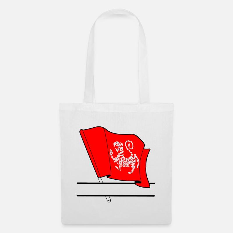 Flagge mit Shotokan Karate mit Platz frei - Stoffbeutel - Weiß