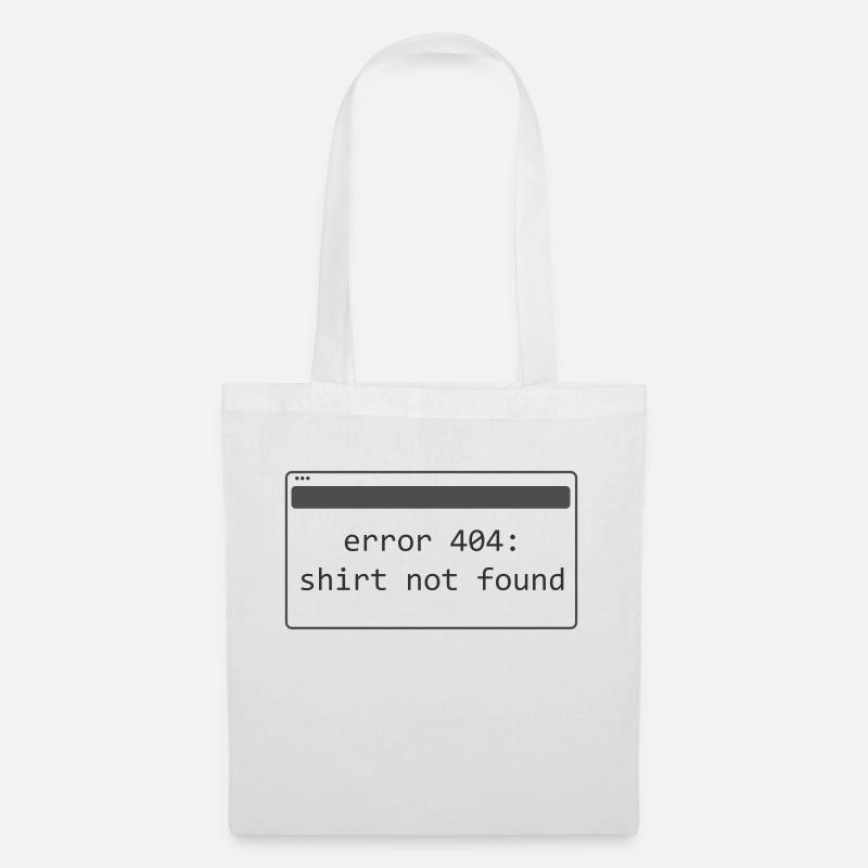 404 shirt not found - Stoffbeutel - Weiß
