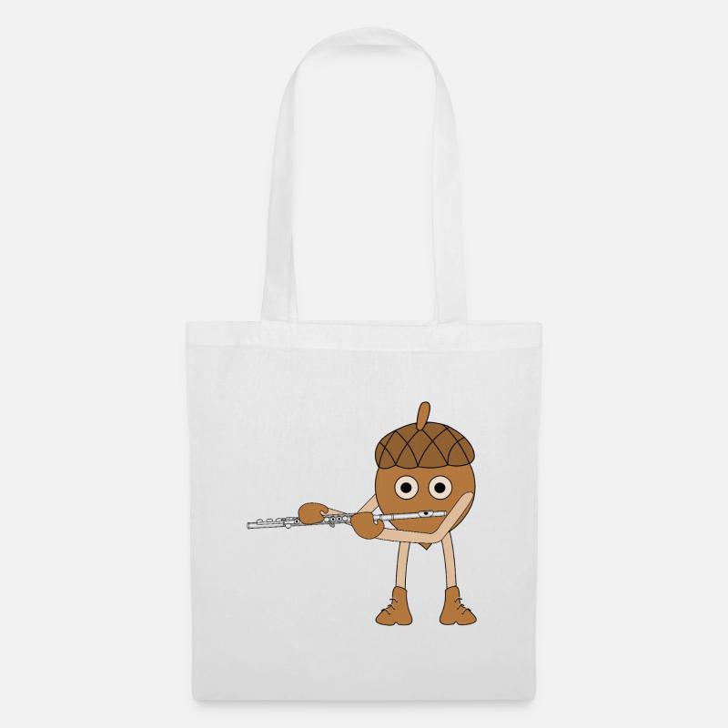 Flute Nut - Tote Bag - white