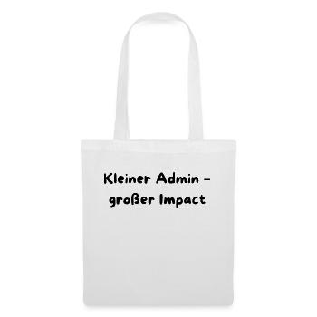 Kleiner Admin - Stoffbeutel - Weiß - Vorne