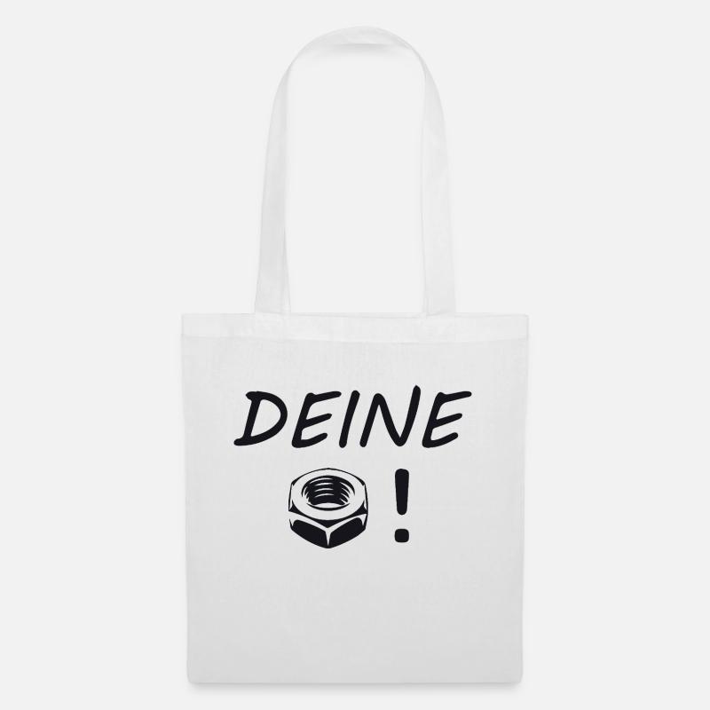 Deine Mutter lustig - Stoffbeutel - Weiß