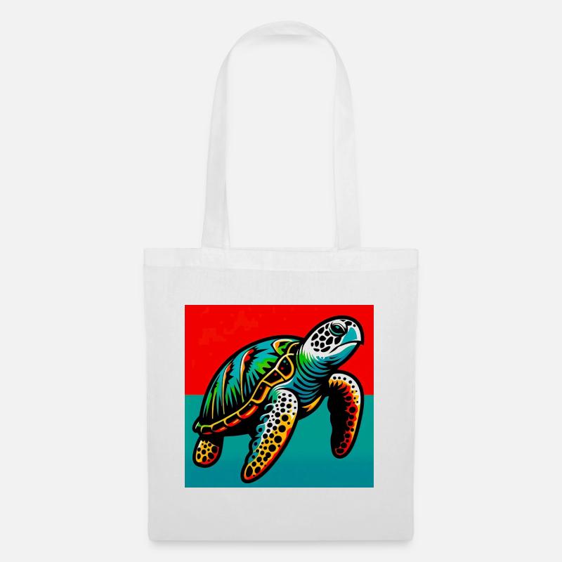 Schildkröte - Stoffbeutel - Weiß