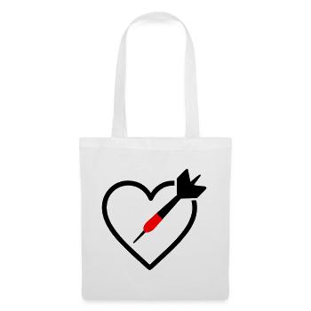 Heart Darts – Passion Precision - Tote Bag - white - Front