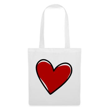 Herzen Liebe Symbol - Stoffbeutel - Weiß - Vorne