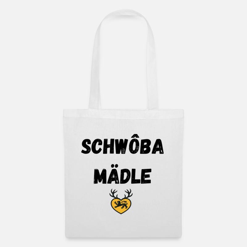 Schwoba Mädle Schwäbisch - Stoffbeutel - Weiß