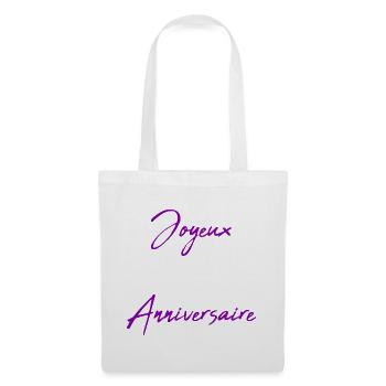 SAINT VALENTIN. JOYEUX ANNIVERSAIRE - Sac en tissu - blanc - Devant