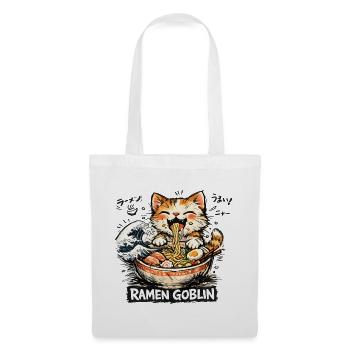 Ramen Nouilles, Amoureux des Chats, Kats Kawaii Rétro - Sac en tissu - blanc - Devant