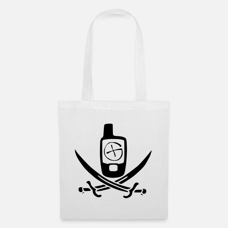 Geocaching Piratenflagge - Stoffbeutel - Weiß
