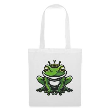 Couronne de tête de grenouille - Sac en tissu - blanc - Devant