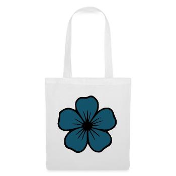 Hibiscus Blossom Dark Blue Flower Gift - Tote Bag - white - Front