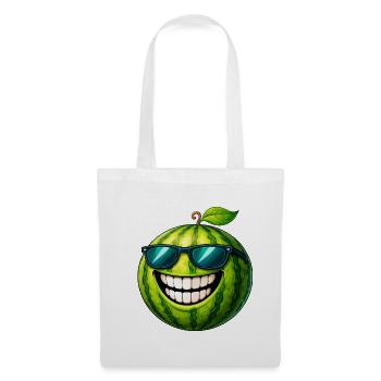 Cool watermelon with sunglasses - Tote Bag - white - Front