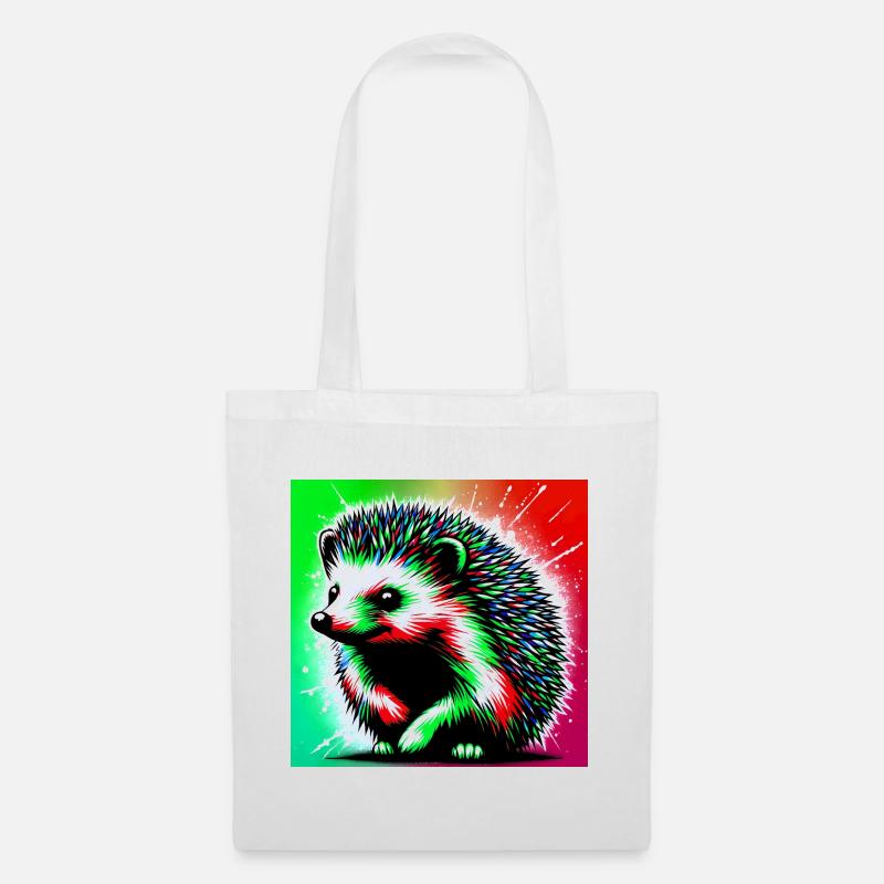 hérisson - Sac en tissu - blanc