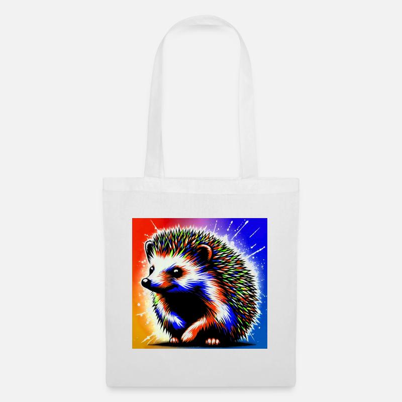 hérisson - Sac en tissu - blanc