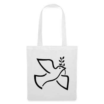 Peace Dove – Symbol für Frieden & Hoffnung - Stoffbeutel - Weiß - Vorne