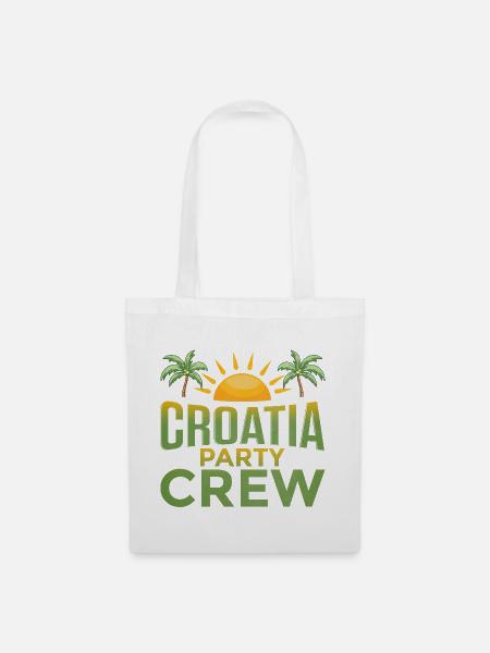 Croatia Party Crew - Stoffbeutel - Weiß