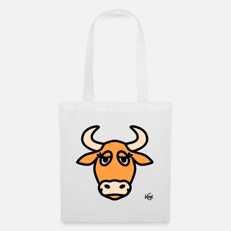 Grand Taureau - Sac en tissu - blanc