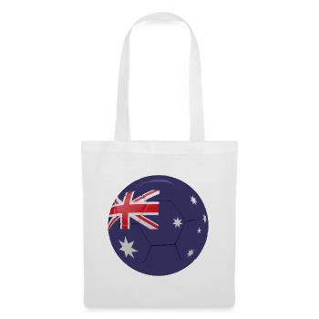 LE DRAPEAU AUSTRALIEN SUR UN BALLON DE FOOTBALL - Sac en tissu - blanc - Devant