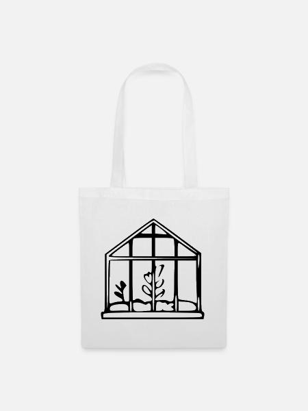 Gewächshaus Garten Gärtner Geschenk - Stoffbeutel - Weiß
