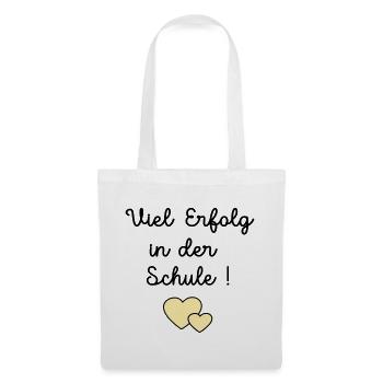 Erfolg Schule Herz - Stoffbeutel - Weiß - Vorne