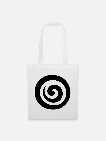 Japanische Spirale - Stoffbeutel - Weiß