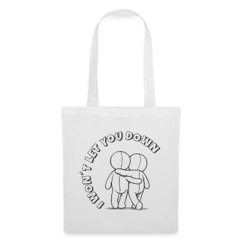 Je ne te quitterai jamais : amitié de soutien - Sac en tissu - blanc - Devant