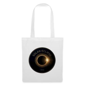Conception de la médaille de l’anneau d’or Total Solar Eclipse 2026 - Sac en tissu - blanc - Devant