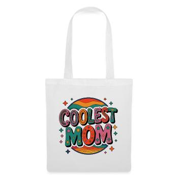 Coolste Mama Retro Regenbogen - Stoffbeutel - Weiß - Vorne