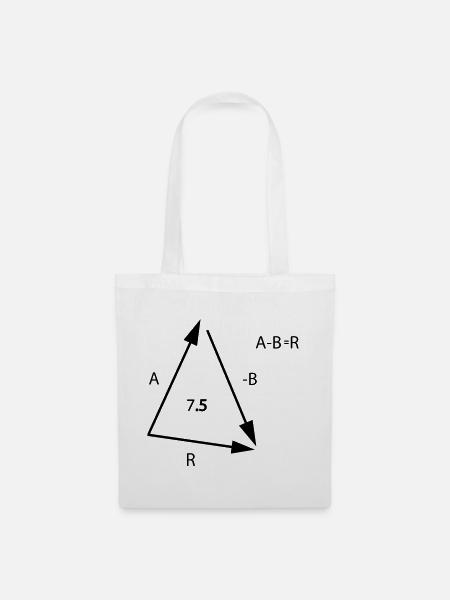 Algebra Mathe - Stoffbeutel - Weiß