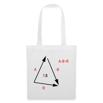 Algebraische Gleichung Typo Rot - Stoffbeutel - Weiß - Vorne