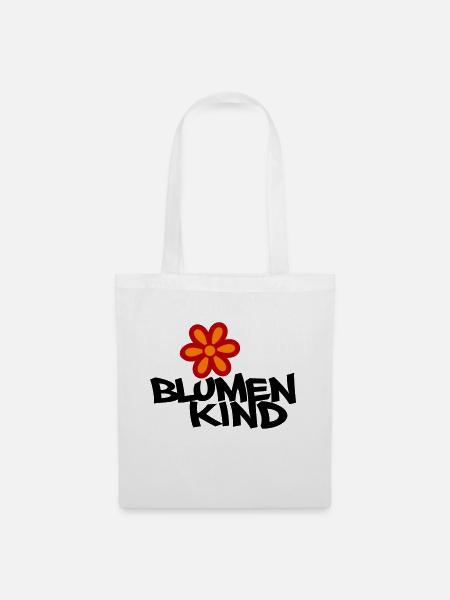 Blumenkind - Stoffbeutel - Weiß