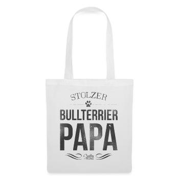 Stolzer Bullterrier-Papa - Stoffbeutel - Weiß - Vorne