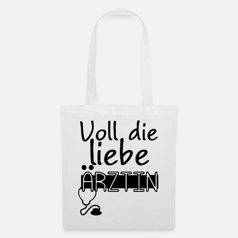 Liebe Ärztin Geschenk - Stoffbeutel - Weiß