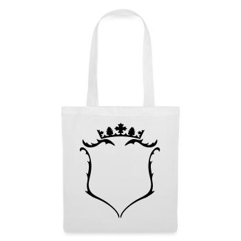 Un blason avec une couronne - Sac en tissu - blanc - Devant