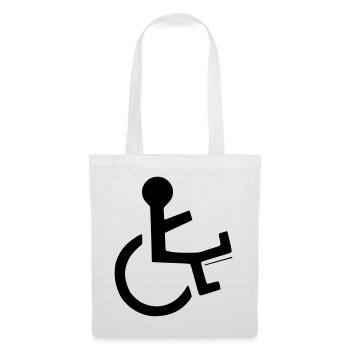 Wheelchair user with broken leg # - Tote Bag - white - Front