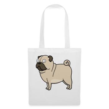 Derp Pug - Stoffbeutel - Weiß - Vorne