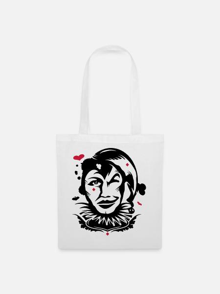 Playing card joker - Tote Bag - white