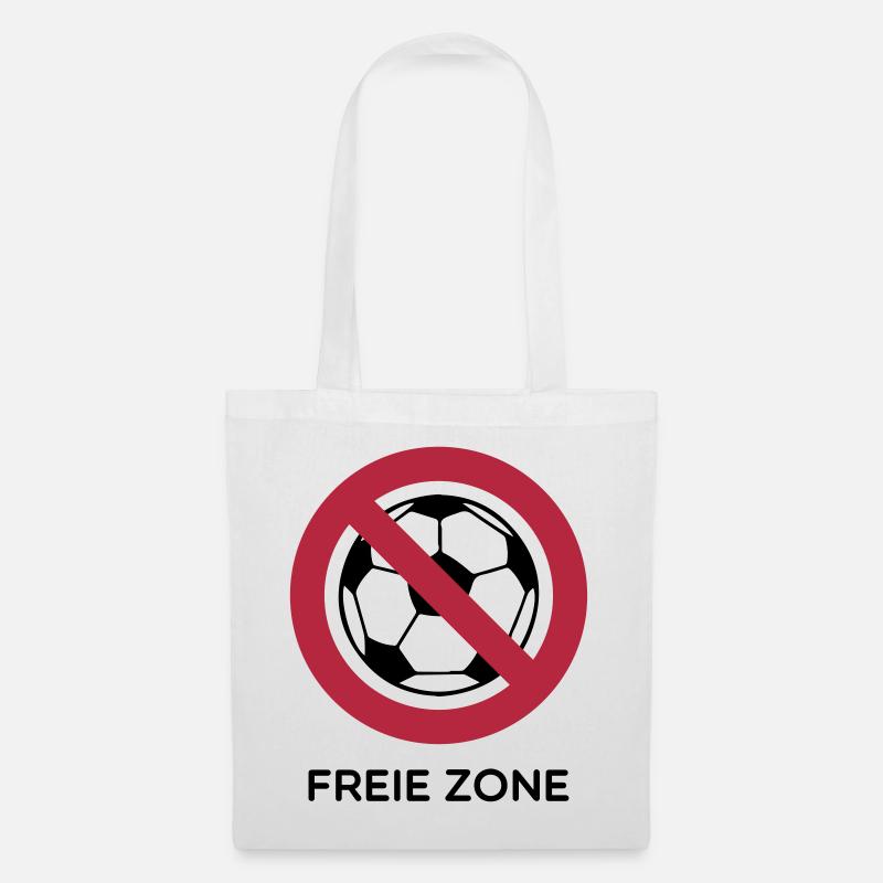 Anti Fussball - Stoffbeutel - Weiß