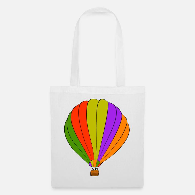 heissluftballon ballon luftfahrt - Stoffbeutel - Weiß