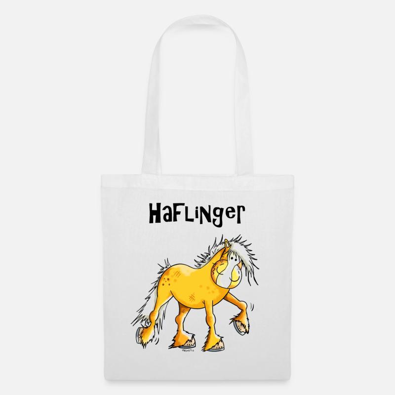 Hazel der Haflinger - Stoffbeutel - Weiß