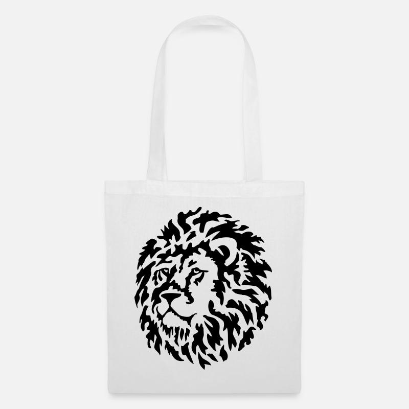 lion - Sac en tissu - blanc