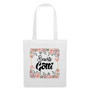 Beschts Gotti Suisse Marraine demande à la marraine - Sac en tissu - blanc - Devant
