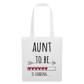 Tante à devenir cadeau d’annonce de tante - Sac en tissu - blanc - Devant