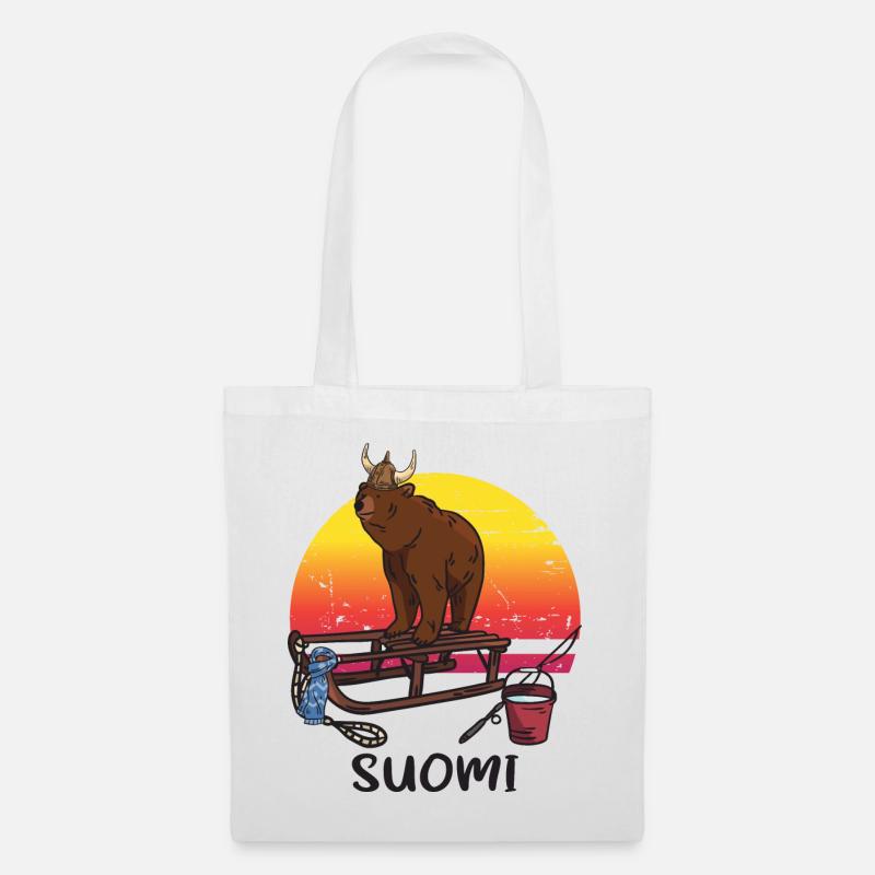 Finnland - Stoffbeutel - Weiß