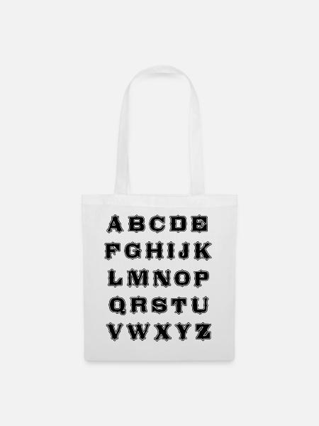 Alphabet - Stoffbeutel - Weiß